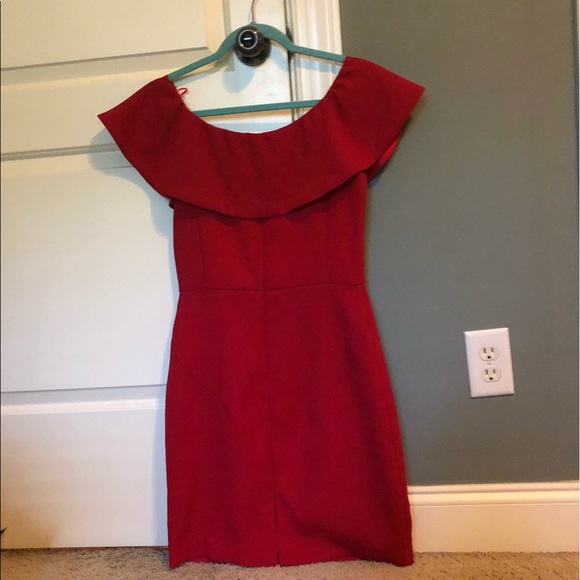 Red Ruffle Dress - Picture 2 of 3